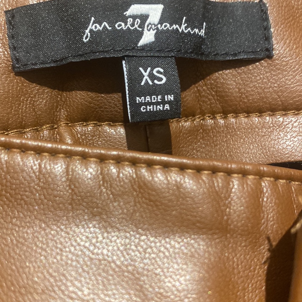 7 For All Mankind Faux Leather Slim Pant - Picture 5 of 14
